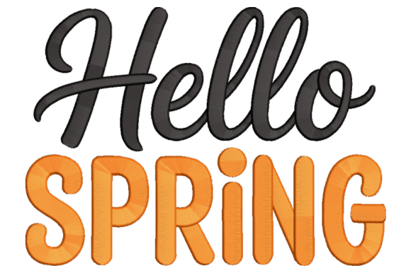 Download Hello Spring Embroidery Design - Design Collection