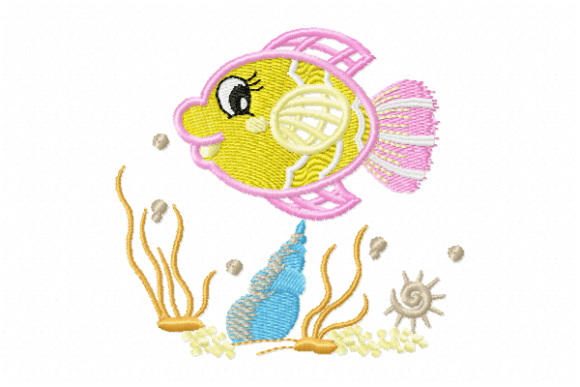 Download Fish Embroidery Design - Design Collection