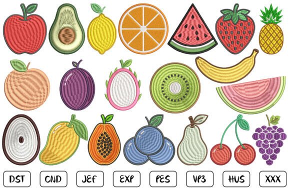 Download Mini Fruits Machine Embroidery Design - Design Collection