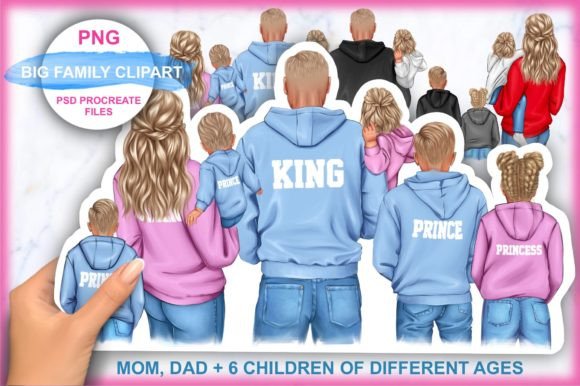 Download Family Clipart, Big Family Portrait - Art Collection