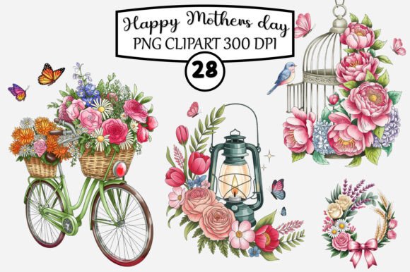 Download Happy Mother's Day Clipart Bundle - Art Collection