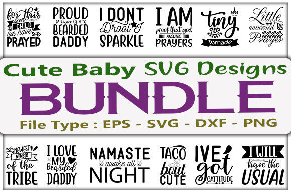 Download Cute Baby Design Bundle - Design Collection