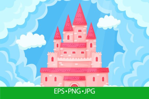 Download Cartoon Fairytale Princess Pink Castle T - Art Collection