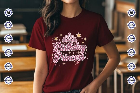 Download Birthday Princess PNG T-Shirt Design - Design Collection