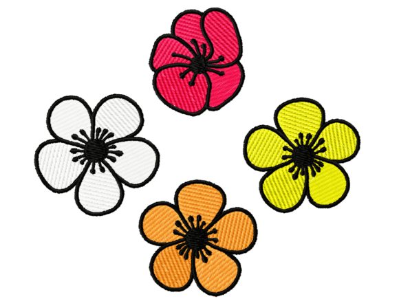 Download Colorful Flower Embroidery Designs - Design Collection