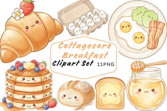 Download Kawaii Cottagecore Breakfast Clipart - Art Collection