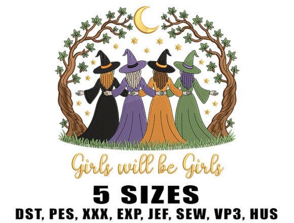 Download Forest Magic Witch Embroidery Design - Design Collection