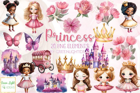 Download Watercolor Fairytale Princess Clipart - Art Collection