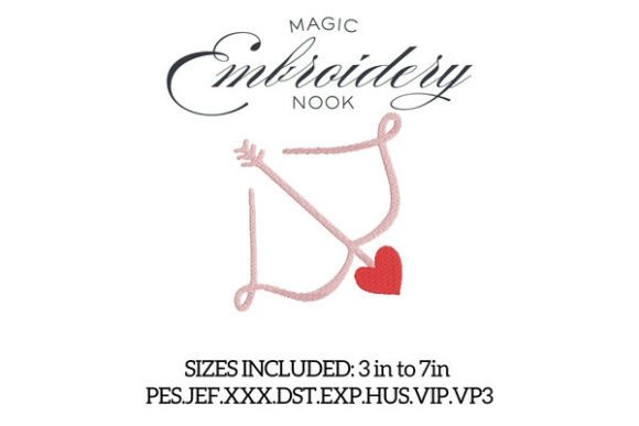 Download Heart Arrow Digital Embroidery Design - Art Collection
