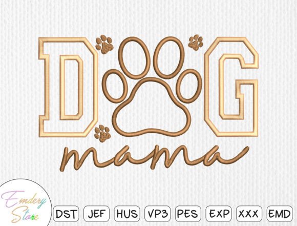 Download Dog Mama Embroidery Design - Design Collection