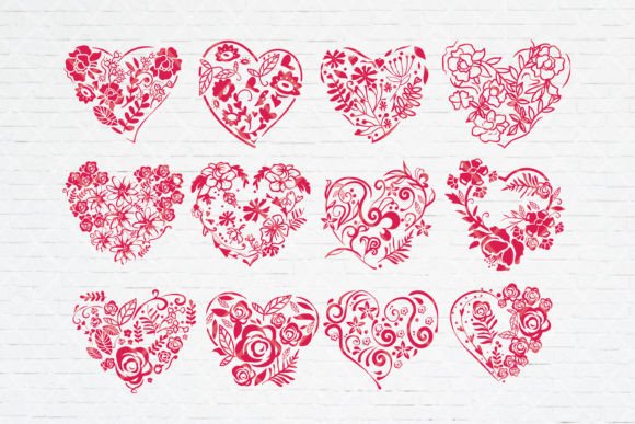 Download Floral Heart Embroidery Design SVG - Art Collection