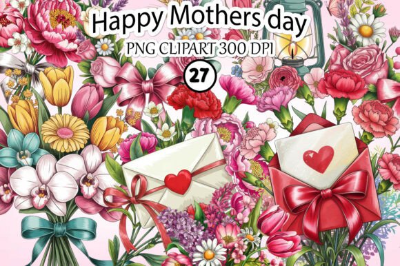 Download Happy Mother's Day Clipart Bundle - Art Collection
