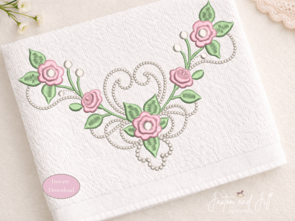Download Rose Neckline Machine Embroidery Design - Design Collection