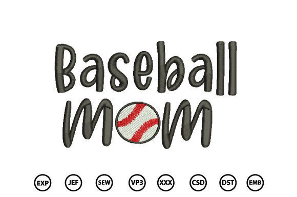 Download Baseball Mom Embroidery Design - Design Collection
