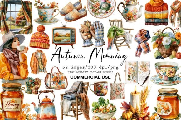 Download Watercolor Autumn Morning Clipart - Art Collection