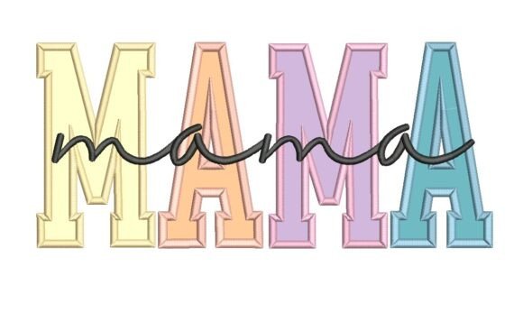 Download Mama Applique Embroidery Design - Design Collection