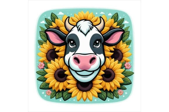 Download Farm Animal Clipart Floral Set - Art Collection