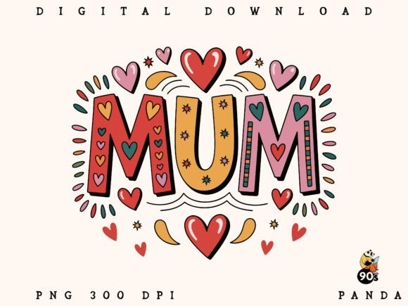 Download Brushstroke Mum, Hand Drawn Mum Design - Design Collection