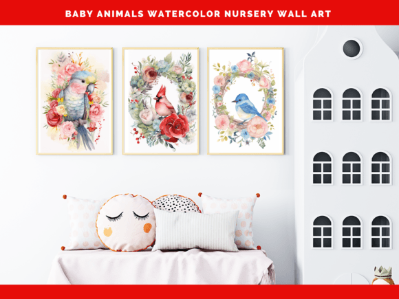 Download Baby Animal Nursery Set of 3 Wall Art 07 - Art Collection