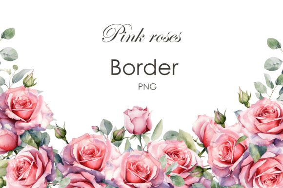 Download Rose Border. Pink Roses Clipart - Art Collection