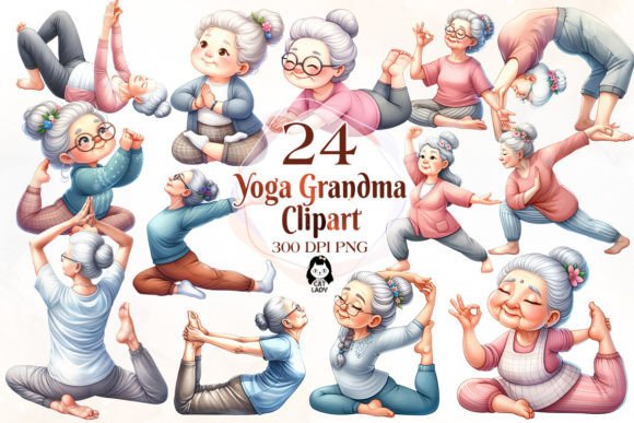 Download Funny Yoga Grandma Sublimation Clipart - Art Collection