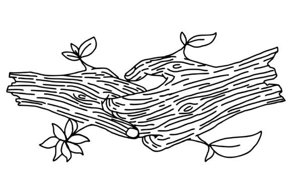 Download Hand Holding with Nature Theme Line Art - Art Collection