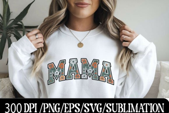 Download Stylish Floral MAMA Text Graphic Design - Design Collection