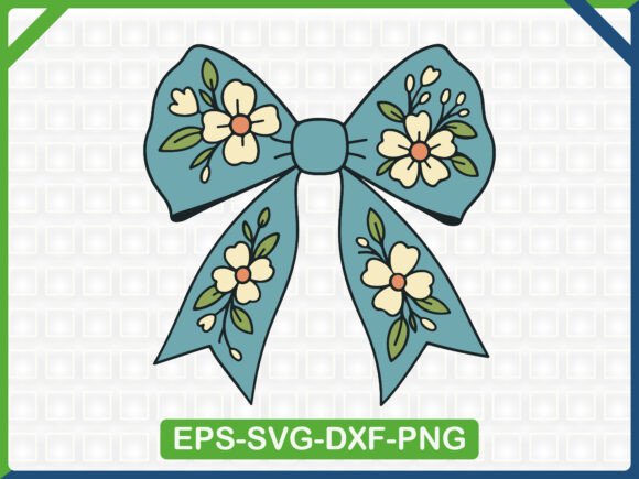Download Floral Ribbon Bow Embroidery SVG Design - Design Collection