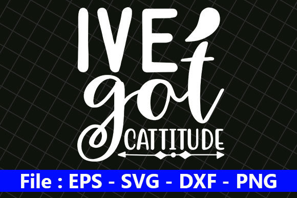 Download Cute Baby Design,Ive Got Cattitude - Design Collection