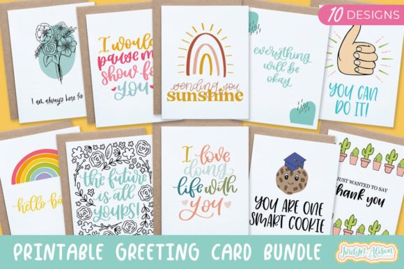 Download Printable Greeting Card Bundle, Vol 2 - Table Collection