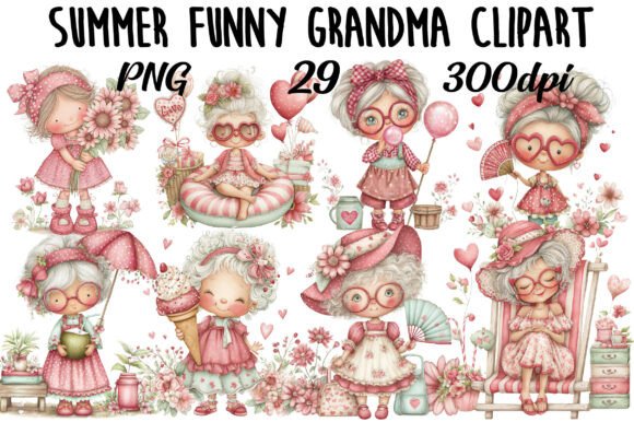 Download Summer Funny Grandma Clipart - Art Collection