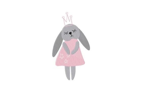 Download Princess Bunny Embroidery Design - Design Collection