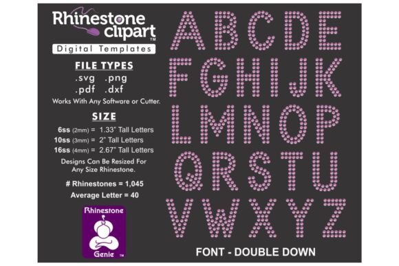 Download Rhinestone Design - DOUBLE DOWN 2" - Premium Resources