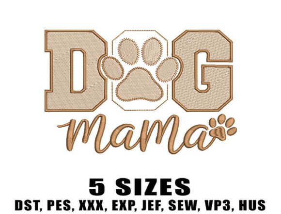 Download Dog Mom Embroidery Design - Design Collection