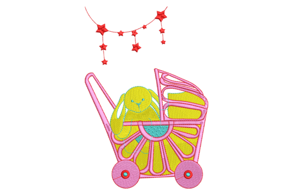 Download Baby Stroller Embroidery Design - Design Collection